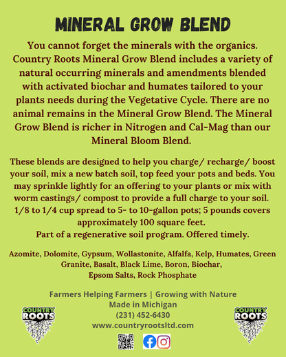 Mineral Grow Blend Soil Amendment (Veganic) - MI Beneficials